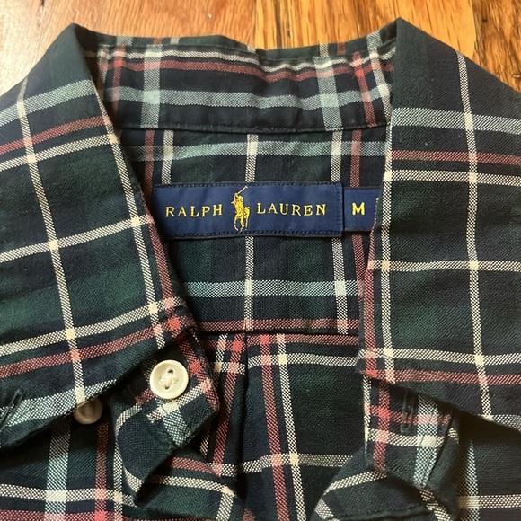 Vintage Ralph Lauren button down plaid top - Picture 2 of 4